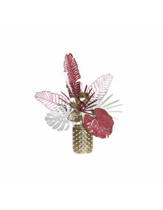 Décoration murale DKD Home Decor Métal Fleurs (66 x 13 x 74 cm)