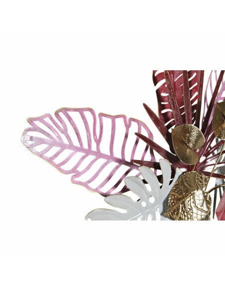 Décoration murale DKD Home Decor Métal Fleurs (66 x 13 x 74 cm)