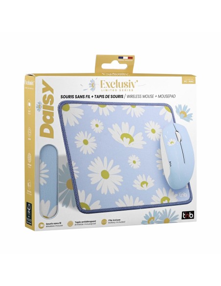 Souris et Tapis de Souris Gaming T'NB DAISY Bleu