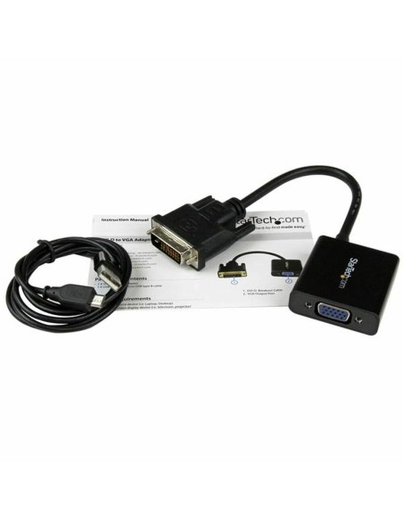 Adaptateur DVI-d vers VGA Startech DVI2VGAE             0,19 m Noir