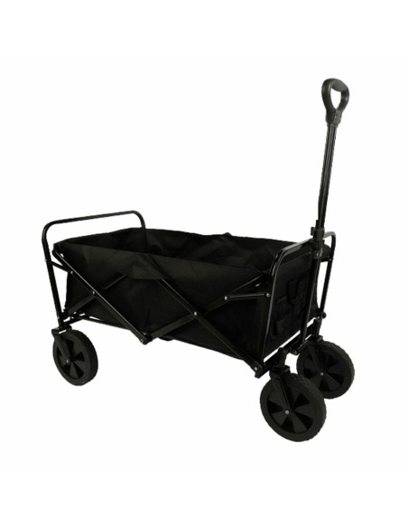 Marbueno Chariot Pliable Multiusages Acier 150 KG Noir Jardin, Plage, Camping 86X50X59 cm