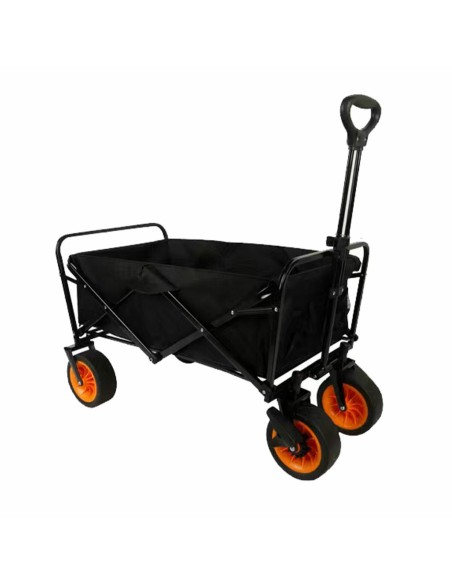 Marbueno Chariot Multiusages Pliable Acier 200 KG Noir Jardin, Plage, Camping 86X50X59 cm