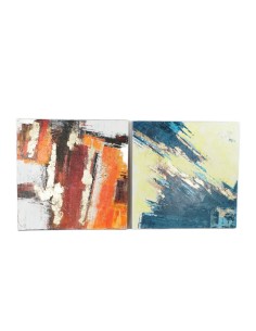 Cadre DKD Home Decor 99,5 x 3,5 x 99,5 cm Abstrait Moderne (2 Unités)