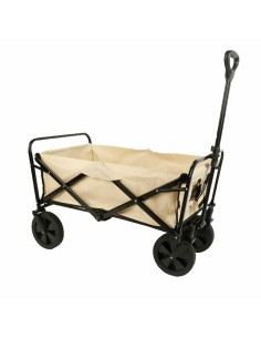 Marbueno Chariot Multiusages Pliable Acier 150 KG Beige Jardin, Plage et Camping 86X50X59 cm