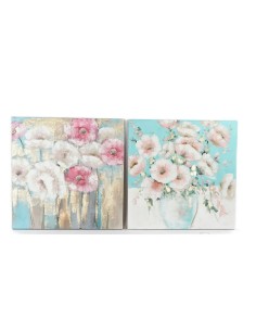 Cadre DKD Home Decor 99,5 x 3,5 x 99,5 cm Vase Shabby Chic (2 Unités)