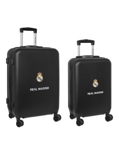 Jeu de valises Real Madrid C.F. + mediano 24 Trolley Blue marine 40 x 63 x 26 cm (2 Pièces)