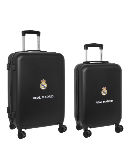 Jeu de valises Real Madrid C.F. + mediano 24 Trolley Blue marine 40 x 63 x 26 cm (2 Pièces)