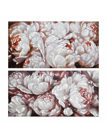 Cadre DKD Home Decor 120 x 3 x 60 cm Fleurs Romantique (2 Unités)