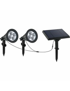 Spot solaire Lumi Garden Family Spiky 2 en 1 Noir Aluminium Acier (2 Unités)