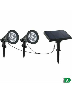 Spot solaire Lumi Garden Family Spiky 2 en 1 Noir Aluminium Acier (2 Unités) 2