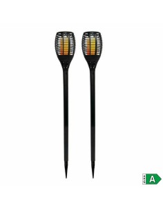 Set de torches de jardin solaires Lumi Garden Maity Sun Mini Noir Plastique 70 cm (2 Unités) 2