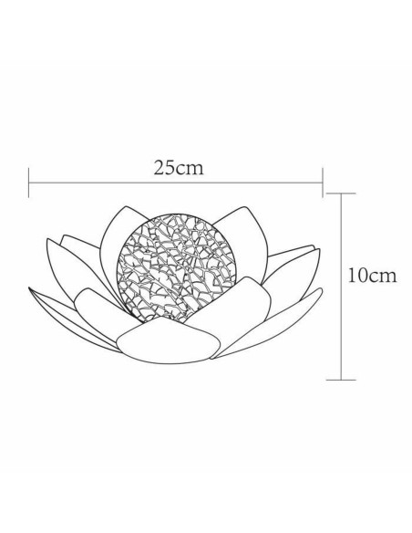 Lampe solaire Galix Nénuphar 25 cm