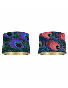 Écran de lampe DKD Home Decor Lila Vert 40 x 40 x 24 cm (2 Unités)