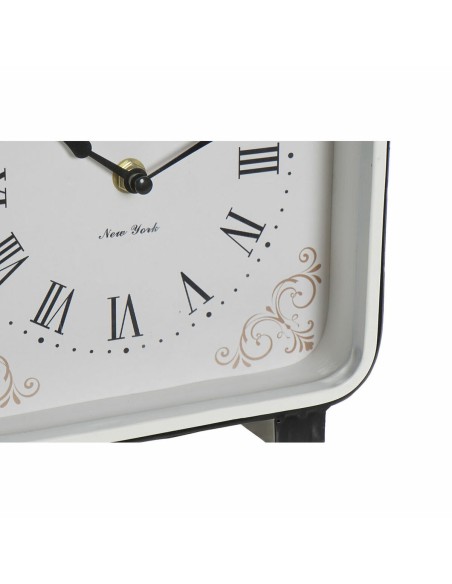 Horloge de table DKD Home Decor 19 x 7 x 27 cm Verre Noir Bleu Blanc Fer (2 Unités)