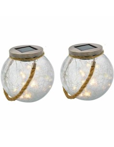 Lampe solaire Lumisky Crack Ball Cord Transparent (2 Unités)