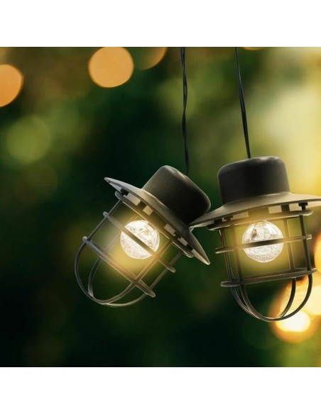 Guirlande lumineuse LED Lumisky Detroit Blanc Noir Floral