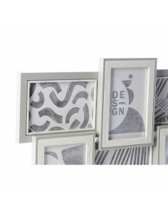 Cadre photo DKD Home Decor 60 x 3 x 32 cm Verre Gris Marron Bois MDF Urbaine (2 Unités) 2