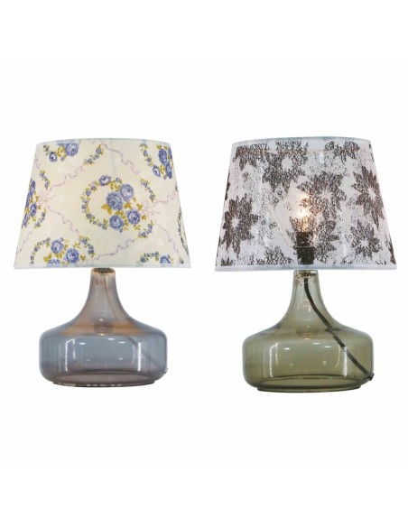 Lampe de bureau DKD Home Decor 28 x 28 x 40,5 cm Verre Multicouleur 220 V 50 W (2 Unités)