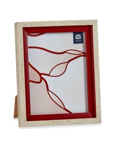 Cadre photo 16515 Rouge Marron 18,8 x 2 x 24 cm Verre Bois Plastique