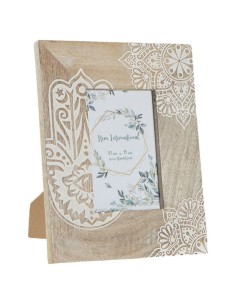 Cadre photo DKD Home Decor Marron Bois Plastique Bois de manguier Indien 20 x 2 x 25,5 cm