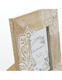 Cadre photo DKD Home Decor Marron Bois Plastique Bois de manguier Indien 20 x 2 x 25,5 cm 2