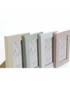 Cadre photo DKD Home Decor Urban Verre Beige Rose Blanc Vert PS (14,5 x 2 x 19,5 cm) (4 Unités) 2