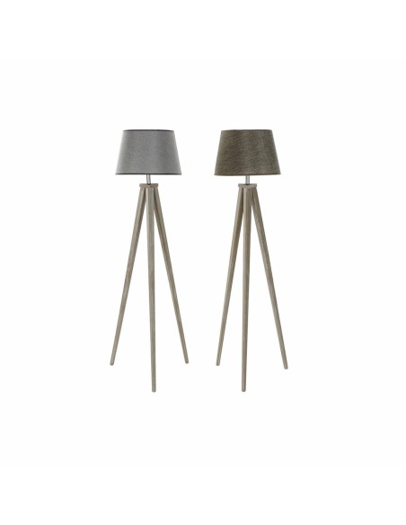 Lampadaire DKD Home Decor 40 x 40 x 154 cm Naturel Gris Marron 250 V 60 W Pin (2 Unités)