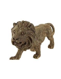 Figurine Décorative DKD Home Decor Doré Colonial Lion 30 x 9,4 x 16,7 cm 2