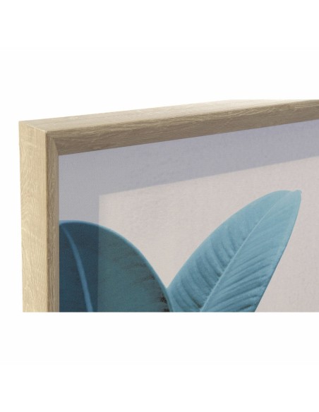 Cadre DKD Home Decor Tropical Feuille d'une plante 45 x 3,5 x 60 cm (4 Unités)