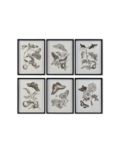 Cadre DKD Home Decor 50 x 2,5 x 65 cm Fleurs Moderne (6 Pièces) 2