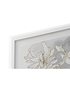 Cadre DKD Home Decor 55 x 2,5 x 70 cm Fleurs Romantique (4 Pièces) 2