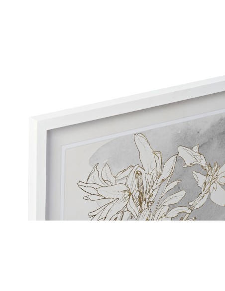 Cadre DKD Home Decor 55 x 2,5 x 70 cm Fleurs Romantique (4 Pièces)