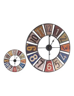 Horloge Murale Multicouleur Rétro Métal (60 x 4,5 x 60 cm) 2