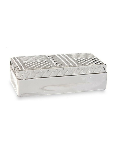 Boîte à bijoux Céramique Argenté (10,2 x 6,3 x 20,5 cm)