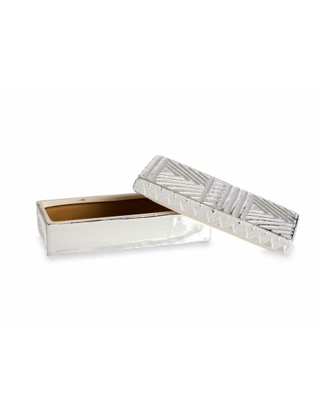 Boîte à bijoux Céramique Argenté (10,2 x 6,3 x 20,5 cm)