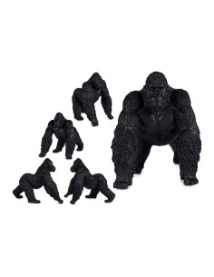 Figurine Décorative Gorille Noir Résine (30 x 36 x 45 cm)