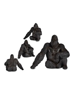 Figurine Décorative Gorille Noir Résine (34 x 50 x 63 cm)