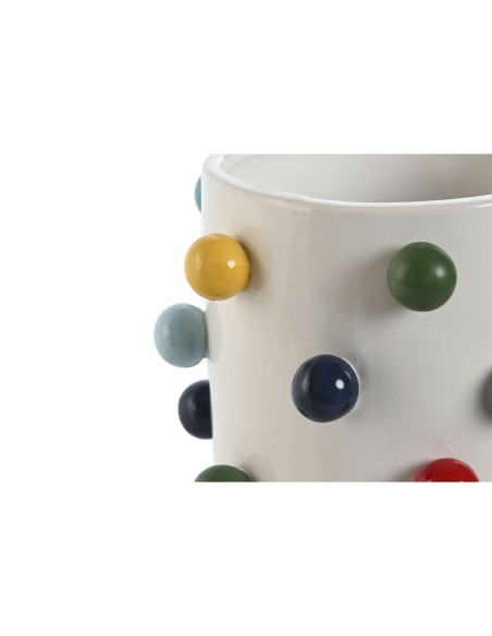 Cache-pot Home ESPRIT Blanc Multicouleur 17 x 17 x 14 cm