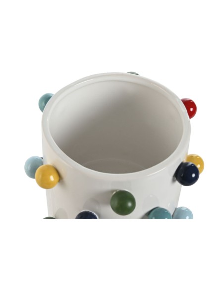 Cache-pot Home ESPRIT Blanc Multicouleur 17 x 17 x 14 cm