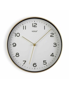Horloge Murale Versa Blanc Doré Quartz 30,5 x 4,3 x 30,5 cm
