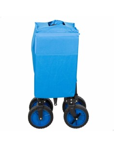 Chariot Multi-usages Aktive Bleu Noir Polyester PVC Acier 88 x 108 x 47 cm Pliable Plage 2