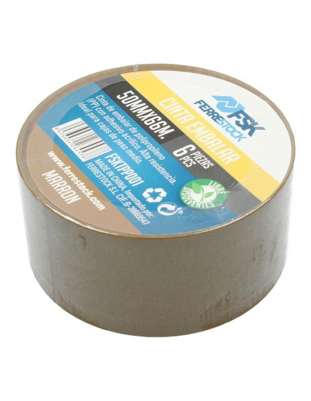 Ensemble de Rubans Adhésifs Ferrestock 6 uds 66 m x 50 mm