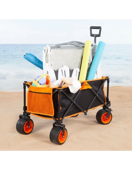 Chariot Multi-usages Aktive Orange Polyester PVC Acier 86 x 108 x 44 cm Pliable Plage