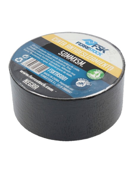 Ruban adhésif Ferrestock 5 m x 50 mm Noir Antidérapant