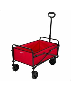 Chariot Multi-usages Aktive Rouge Polyester Acier 65 x 94 x 40 cm Pliable Plage