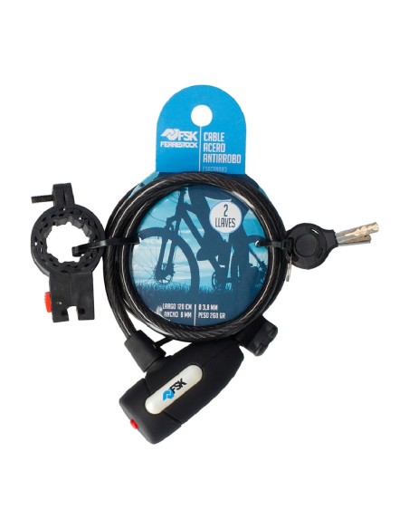 Câble avec cadenas Ferrestock 8 mm 120 cm
