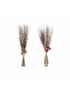 Branche DKD Home Decor 8424001847471 Fleurs Naturel Rouge Marron Fleur séchée (40 x 40 x 150 cm) (2 Unités)