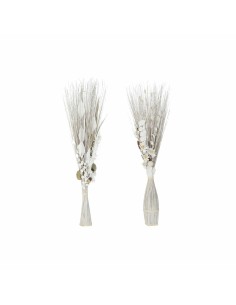 Branche DKD Home Decor 8424001847457 Fleurs Naturel Marron Blanc Fleur séchée (40 x 40 x 150 cm) (2 Unités)