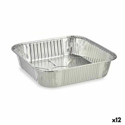 Lot de plateaux pour aliments Kinvara 23241 Jetable Carré 12 Unités