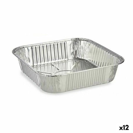 Lot de plateaux pour aliments Kinvara 23241 Jetable Carré 12 Unités